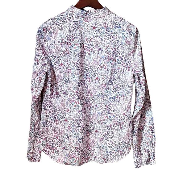 J.Crew X Liberty Fabrics 12 White Floral Shepherdly Song Slim Perfect Shirt - Picture 5 of 9